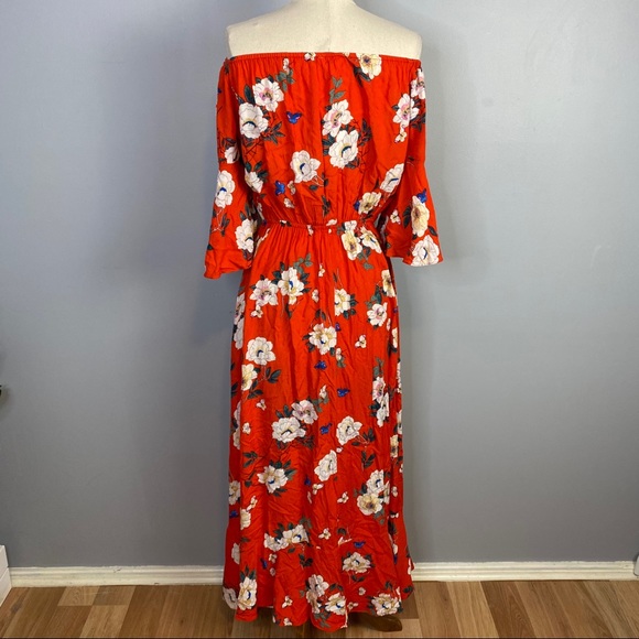Isabela Boho Size 14 Maxi Off The Shoulder Dress - Picture 6 of 7